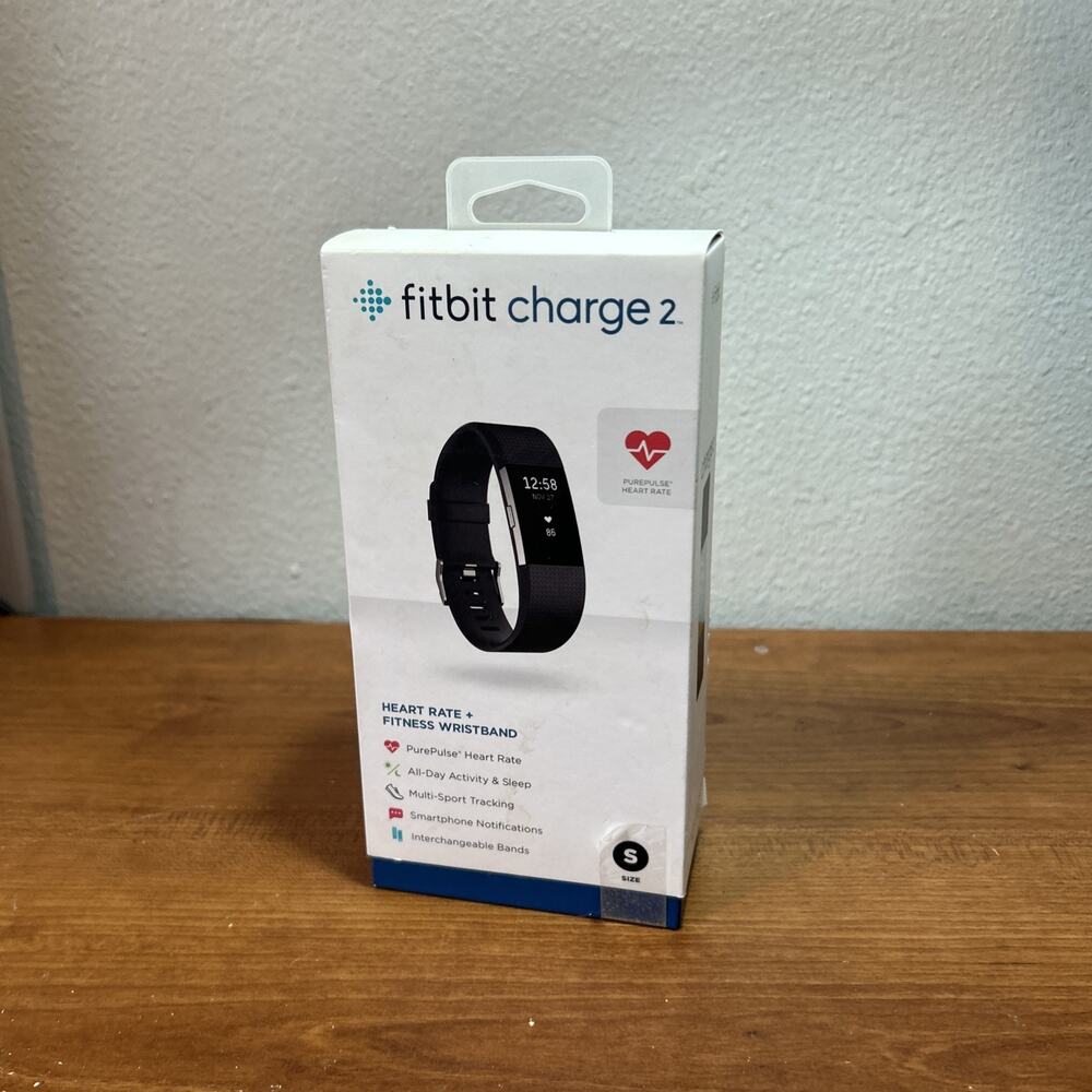 NEW/SEALED! / Fitbit Charge 2 Heart Rate & Activity Tracker (Small) Black